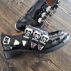 Jeffrey Campbell Kelmore-MT Oxfords Black Womens Size 8